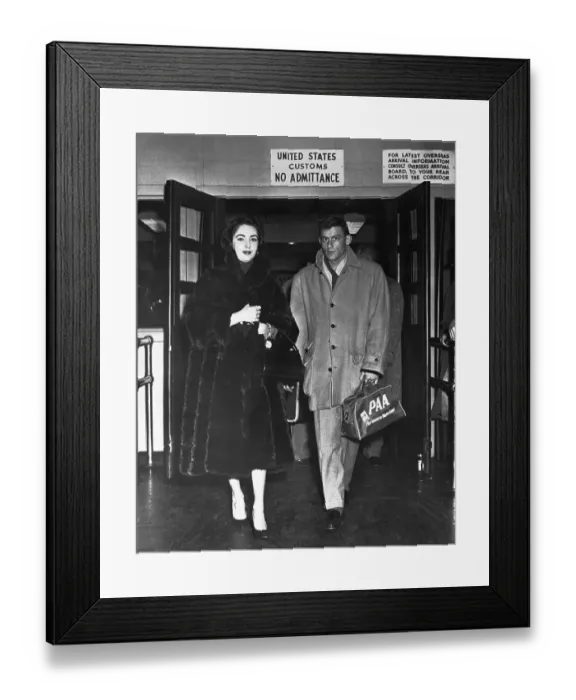 Framed Print : Roddy McDowell Escorting Liz Taylor Framed Print : Roddy McDowell Escorting Liz Taylor