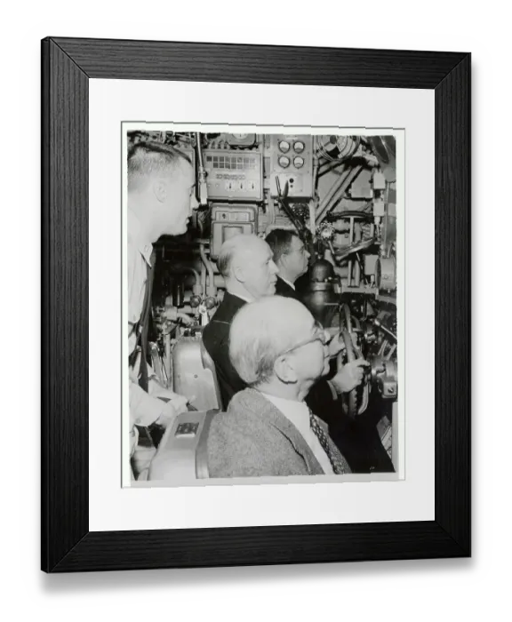 Framed Print : Charles Thomas with JL Holloway and Lewis Strauss Framed Print : Charles Thomas with JL Holloway and Lewis Strauss