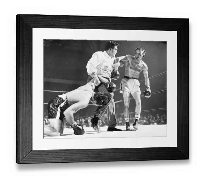 Framed Print : Tony Demarco and Carmen Basilio Framed Print : Tony Demarco and Carmen Basilio