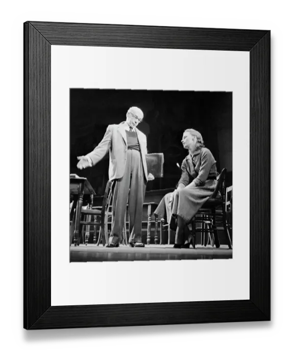 Framed Print : Paul Muni and Bethel Leslie Rehearsing Inherit the Wind Framed Print : Paul Muni and Bethel Leslie Rehearsing Inherit the Wind