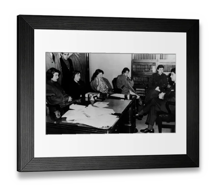 Framed Print : Teenage Girls With Prosecutor