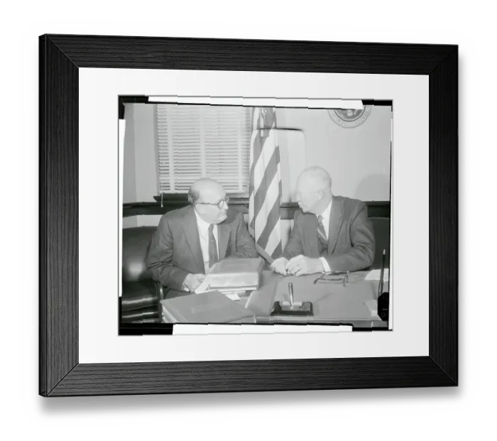 Framed Print : President Eisenhower with Leonard Hall Framed Print : President Eisenhower with Leonard Hall