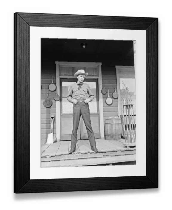 Framed Print : Sinatra In Cowboy Duds; Western Scene Framed Print : Sinatra In Cowboy Duds; Western Scene
