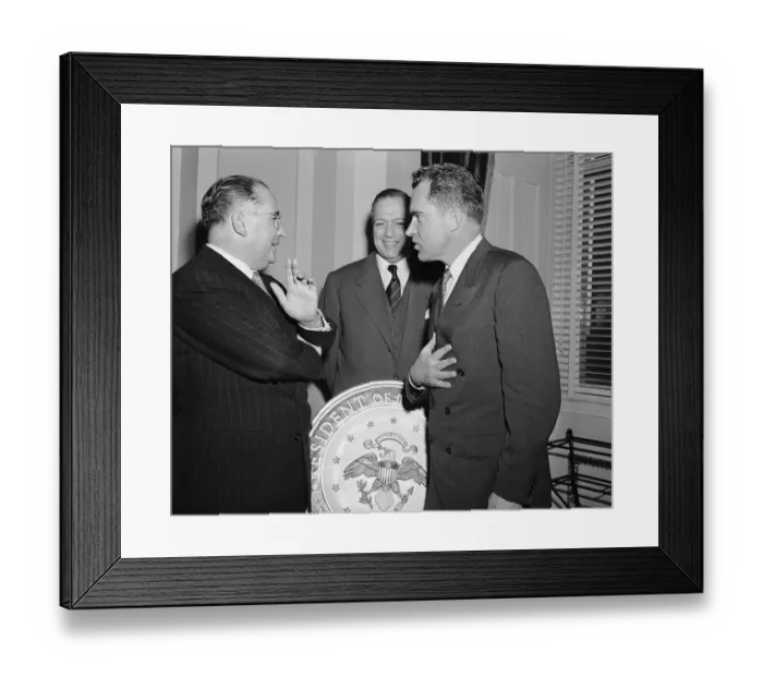 Framed Print : Dr. Paulo Cunha, Luis Esteves, and Richard M. Nixon Framed Print : Dr. Paulo Cunha, Luis Esteves, and Richard M. Nixon