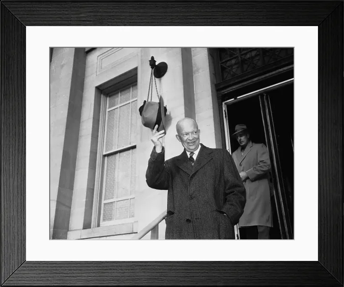 Framed Print : Eisenhower Tipping His Hat Framed Print : Eisenhower Tipping His Hat