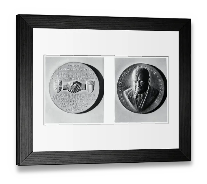Framed Print : View of Gold Medallion Presented to Dwight Eisenhower Framed Print : View of Gold Medallion Presented to Dwight Eisenhower