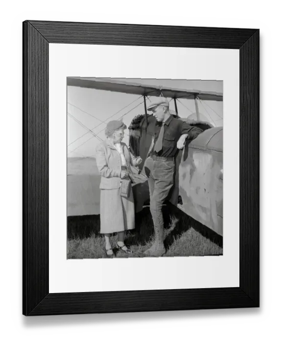 Framed Print : Blanche Scott Conversing with James Stewart Framed Print : Blanche Scott Conversing with James Stewart