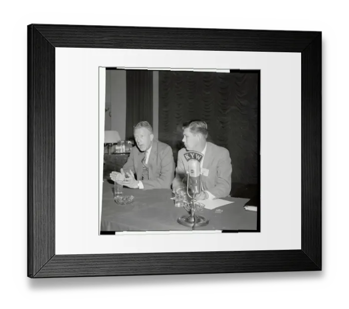Framed Print : Neil McElroy and Clint Pace Discussing Education Conference Framed Print : Neil McElroy and Clint Pace Discussing Education Conference