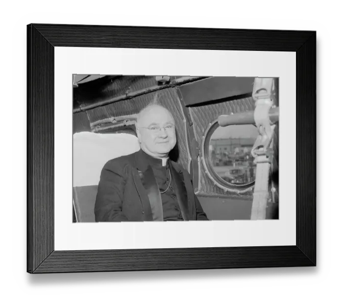 Framed Print : Francis Cardinal Spellman on C-54 Plane Framed Print : Francis Cardinal Spellman on C-54 Plane