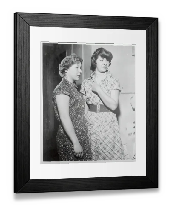Framed Print : Portrait of Delinquents Merl Cain and Margaret Nicholson Framed Print : Portrait of Delinquents Merl Cain and Margaret Nicholson