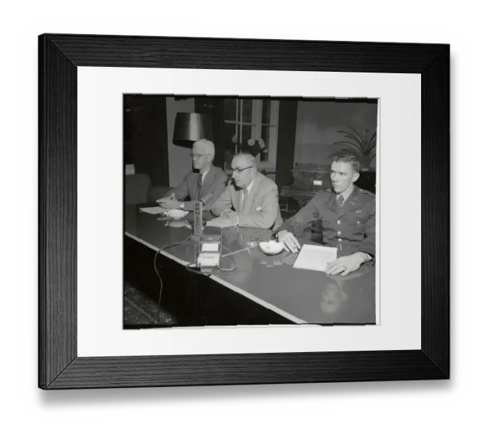 Framed Print : Harold Ostertag with James McQueen and Charles Owsley Framed Print : Harold Ostertag with James McQueen and Charles Owsley