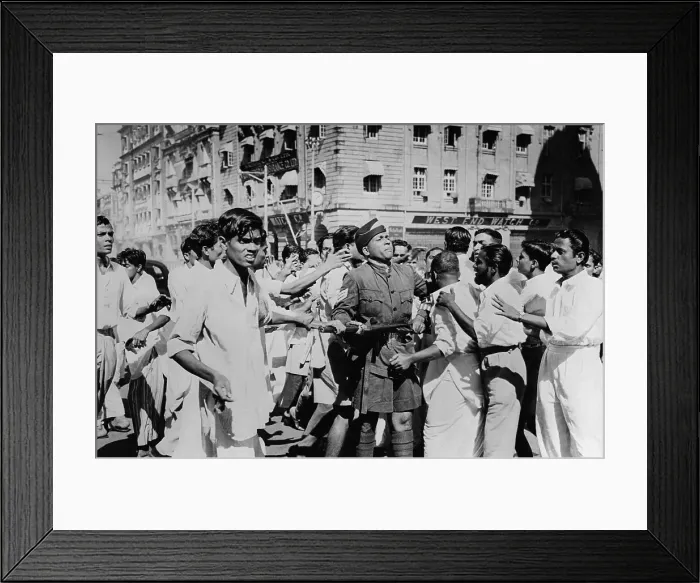Framed Print : Rioters Trying to Seize Rifle from Policeman Framed Print : Rioters Trying to Seize Rifle from Policeman