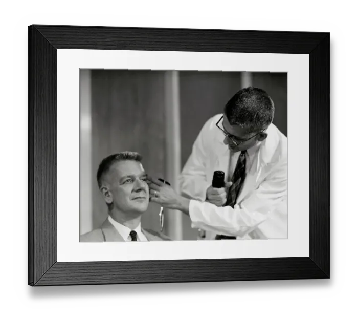 Framed Print : Harry Williams and Carl Pfeiffer Conducting LSD Experiment Framed Print : Harry Williams and Carl Pfeiffer Conducting LSD Experiment