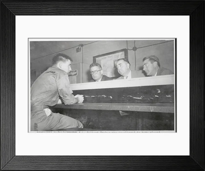 Framed Print : John Gilbert Graham with His Attorneys Framed Print : John Gilbert Graham with His Attorneys