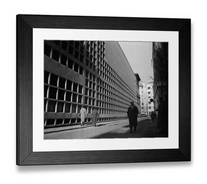 Framed Print : Man Walking Down Milan Street Framed Print : Man Walking Down Milan Street