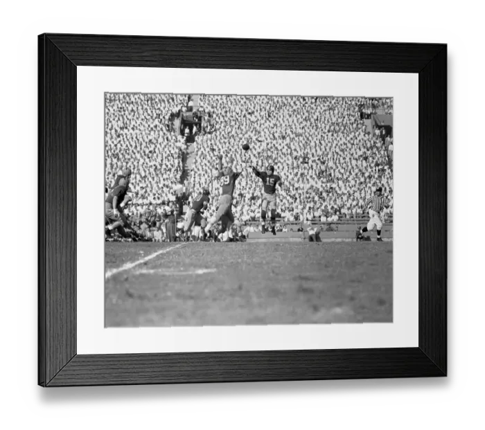 Framed Print : Ells Kissinger Throwing a Pass Framed Print : Ells Kissinger Throwing a Pass