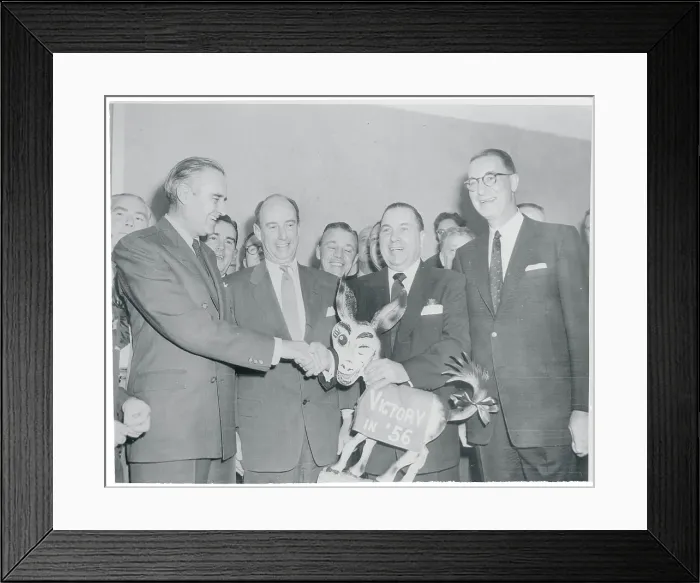 Framed Print : Richard Daley Shaking Hands with Averell Harriman Framed Print : Richard Daley Shaking Hands with Averell Harriman