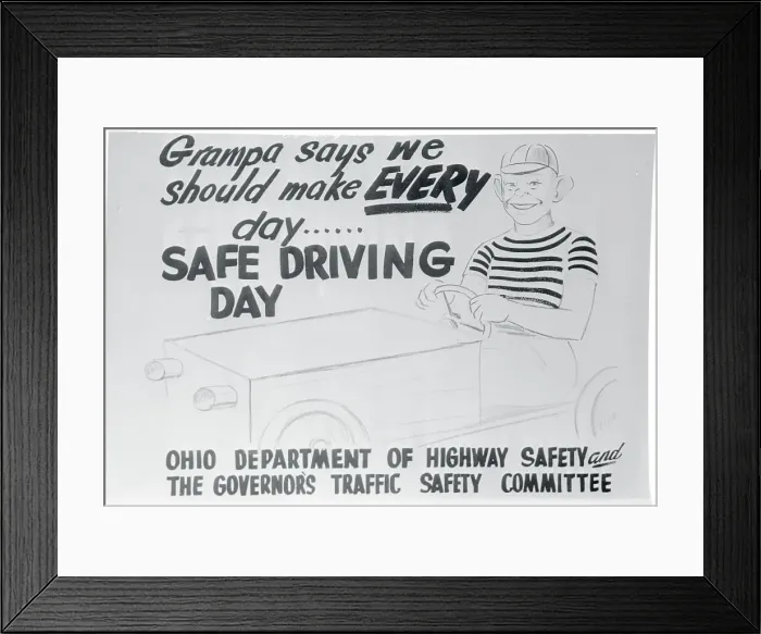 Framed Print : Driving Safety Poster Framed Print : Driving Safety Poster