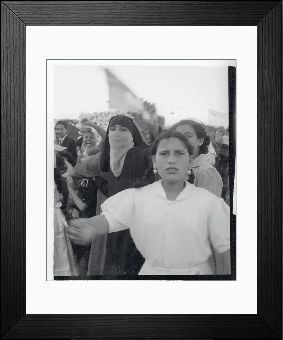 Framed Print : Moroccan Women Participating in a Mass Meeting Framed Print : Moroccan Women Participating in a Mass Meeting