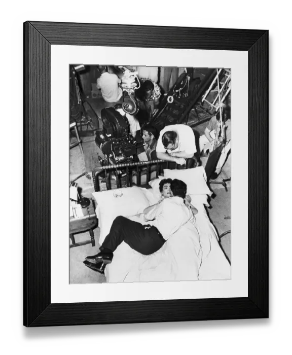 Framed Print : Love Scene on Movie Set Framed Print : Love Scene on Movie Set
