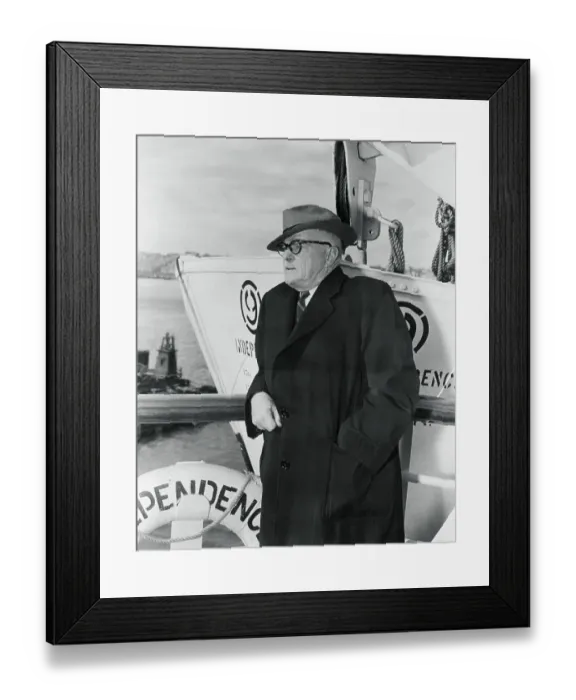 Framed Print : Thornton Wilder on Ship Deck Framed Print : Thornton Wilder on Ship Deck