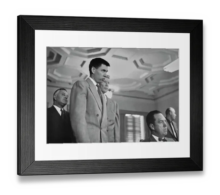 Framed Print : Mass Murderer In Court