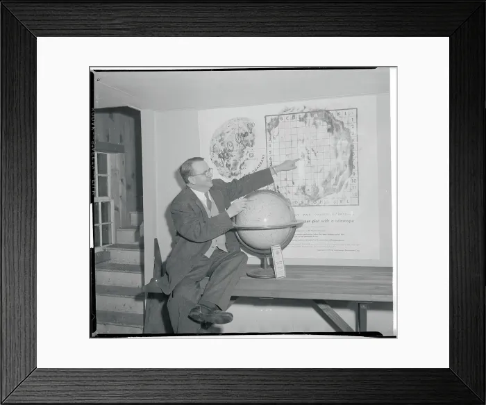 Framed Print : Robert R. Coles Pointing to Moon Map Framed Print : Robert R. Coles Pointing to Moon Map