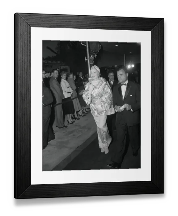 Framed Print : Marlene Dietrich and Mike Todd on Premiere Runway