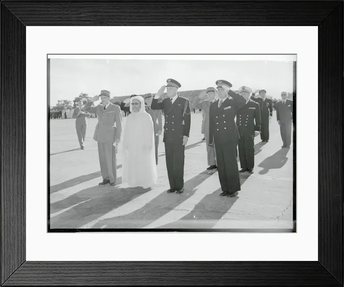 Framed Print : Andre Dubois and Colleagues Saluting