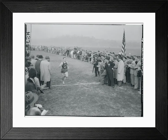 Framed Print : Henry Kennedy Crossing the Finish Line