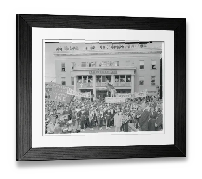 Framed Print : Welcoming Ceremony for Eisenhower