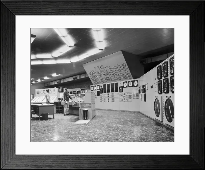 Framed Print : Engine Test Facility Control Room Framed Print : Engine Test Facility Control Room