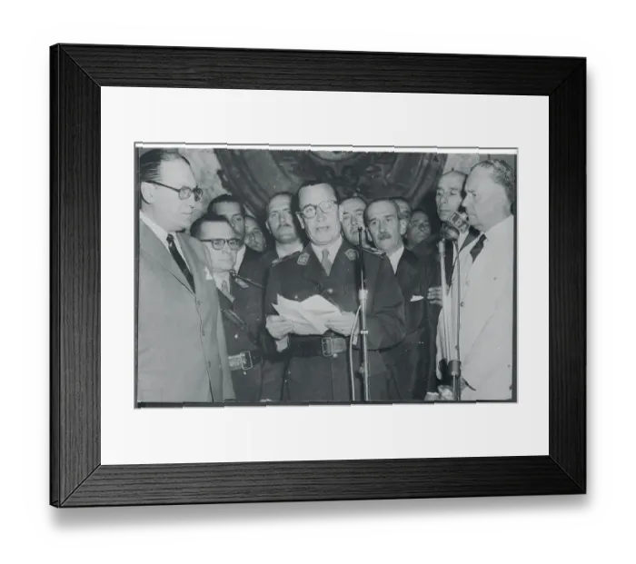 Framed Print : Pedro Aramburu Making a Radio Broadcast Framed Print : Pedro Aramburu Making a Radio Broadcast