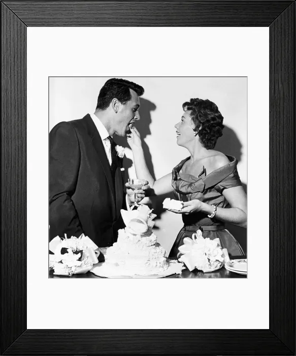 Framed Print : Rock Hudson And Phyllis Gates