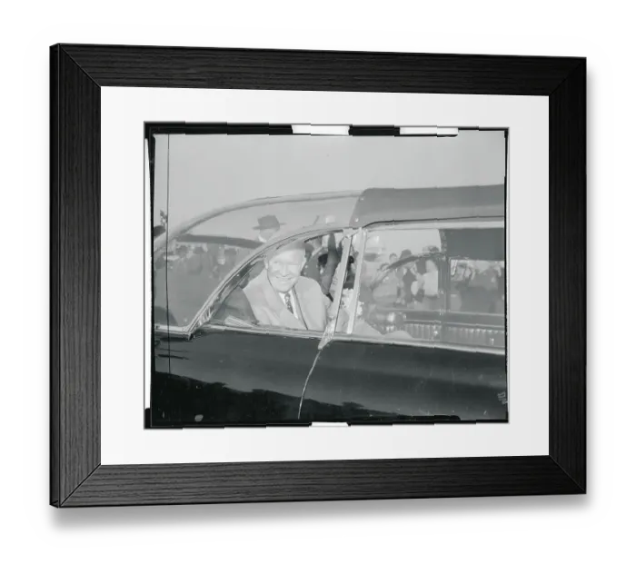 Framed Print : Dwight D. Eisenhower in Motorcade Framed Print : Dwight D. Eisenhower in Motorcade
