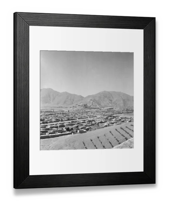 Framed Print : Aerial View of Villages of Kabul
