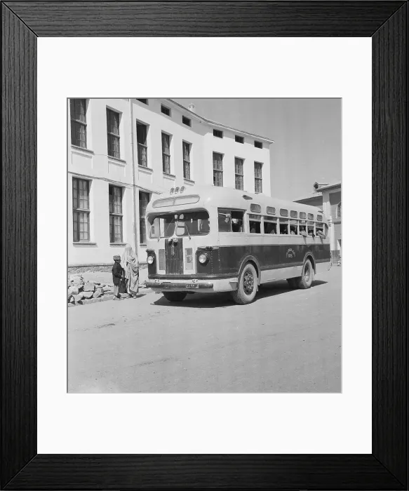 Framed Print : Bus Parked on Kabul Street