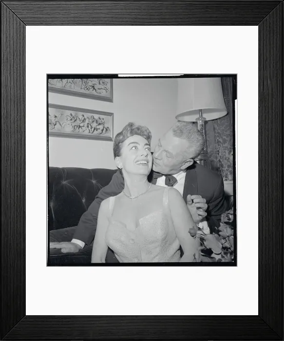 Framed Print : Alfred Steele Kissing Joan Crawford Framed Print : Alfred Steele Kissing Joan Crawford