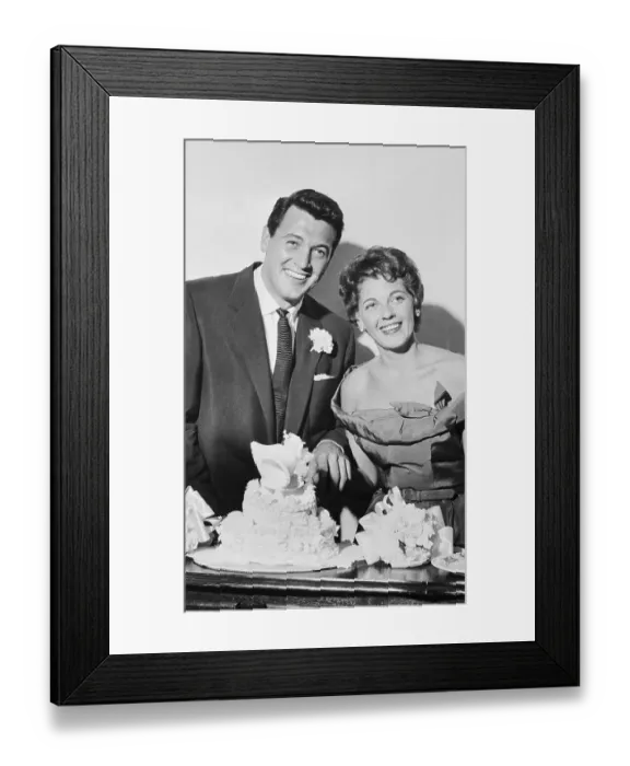 Framed Print : Rock Hudson and His Bride Framed Print : Rock Hudson and His Bride