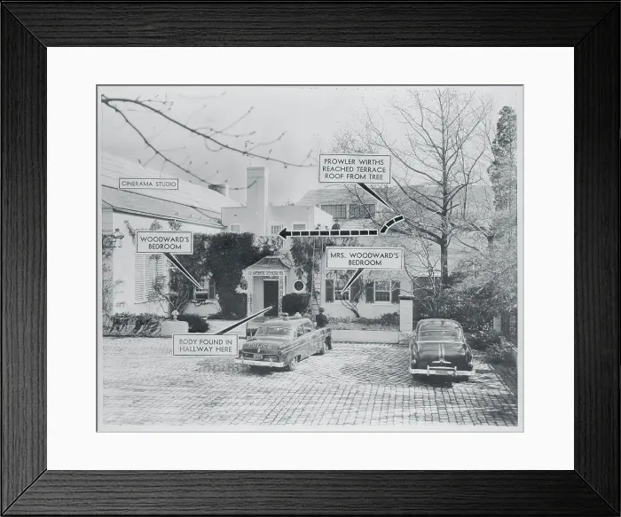 Framed Print : Exterior Crime Scene of Large Home Framed Print : Exterior Crime Scene of Large Home