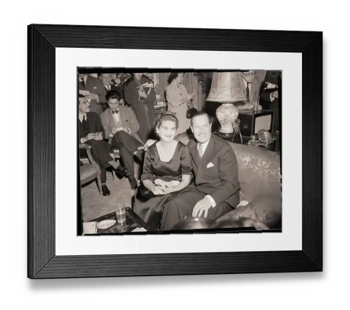 Framed Print : Barbara Hutton Seated with Baron Von Cramm Framed Print : Barbara Hutton Seated with Baron Von Cramm