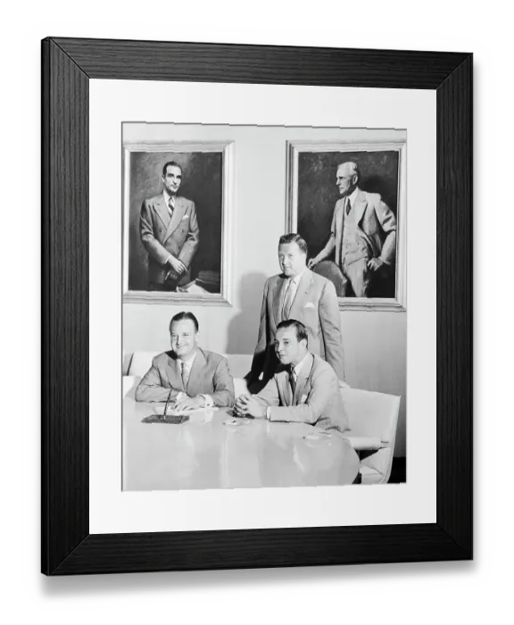 Framed Print : Henry Ford II with Brothers Benson and William Framed Print : Henry Ford II with Brothers Benson and William