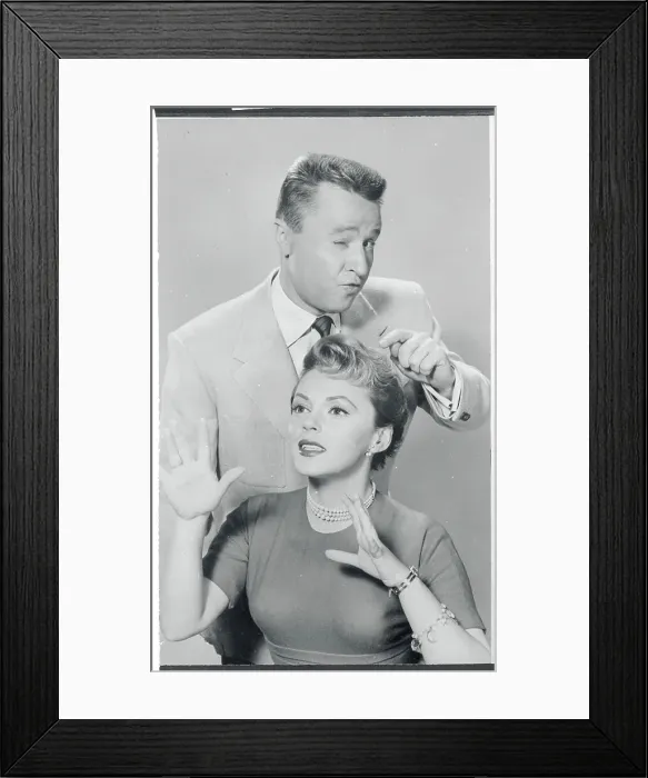 Framed Print : Comedian George Gobel with Singer Peggy King Framed Print : Comedian George Gobel with Singer Peggy King
