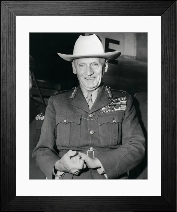 Framed Print : Sir Bernard Law Montgomery Wearing Cowboy Hat Framed Print : Sir Bernard Law Montgomery Wearing Cowboy Hat
