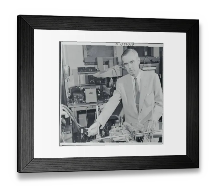 Framed Print : Physics Scientist at Work