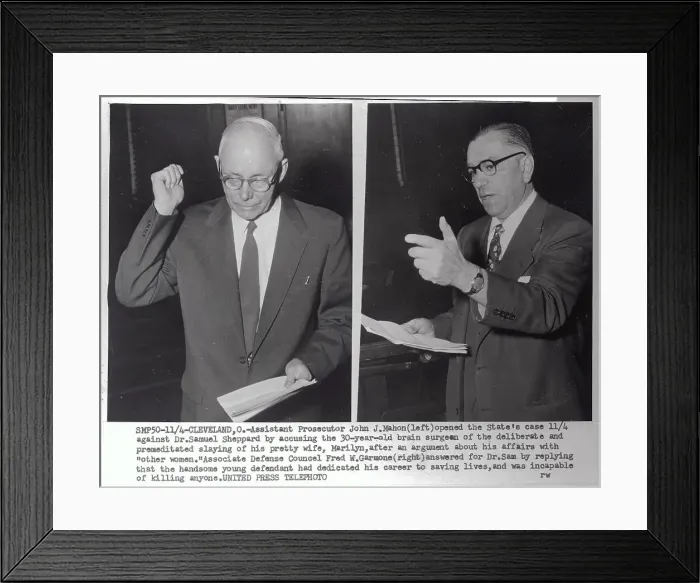 Framed Print : Prosecutor and Defense Lawyers in the Samuel Sheppard Criminal Trial Framed Print : Prosecutor and Defense Lawyers in the Samuel Sheppard Criminal Trial