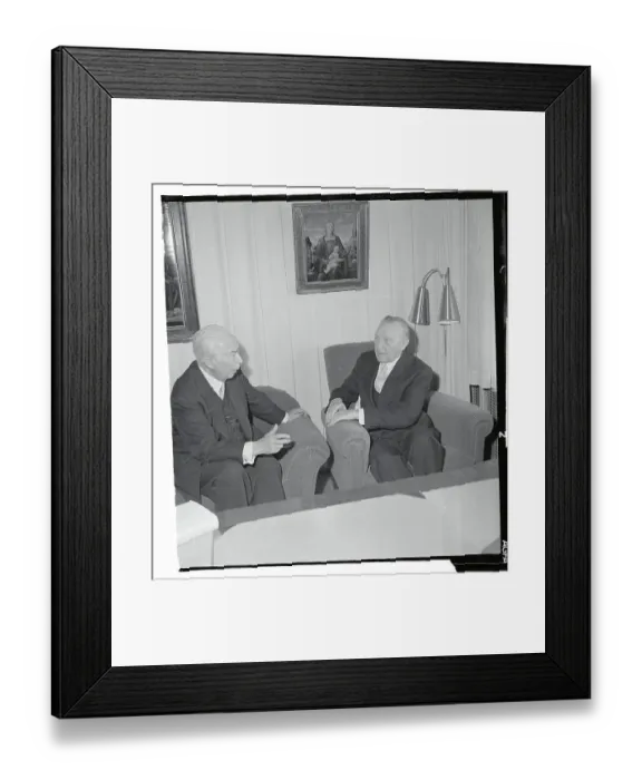 Framed Print : Theodor Heuss Meeting with Konrad Adenauer Framed Print : Theodor Heuss Meeting with Konrad Adenauer