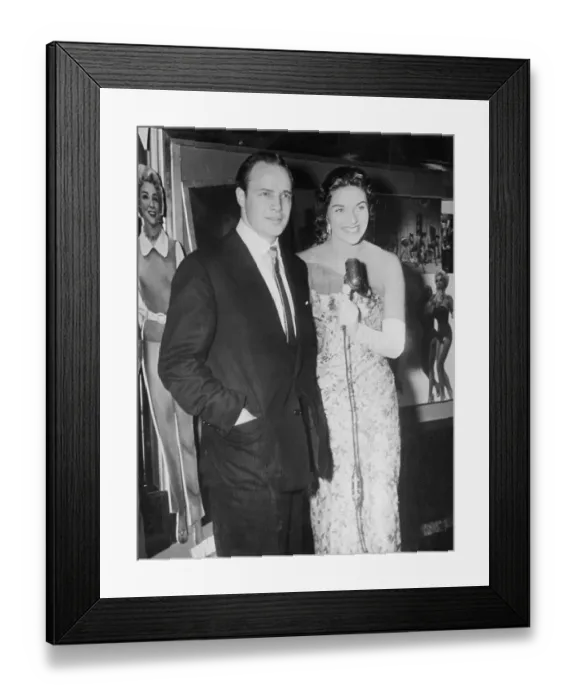 Framed Print : Marlon Brando with Lee Ann Meriwether Framed Print : Marlon Brando with Lee Ann Meriwether