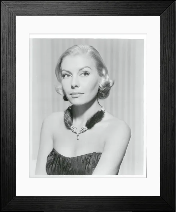 Framed Print : Rossana Rory Wearing Mink Earrings and Pendant Framed Print : Rossana Rory Wearing Mink Earrings and Pendant