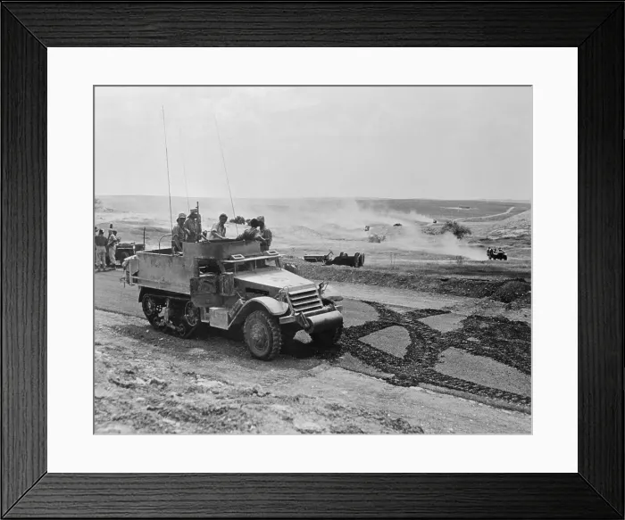 Framed Print : Field Communication Half-track Conducting Maneuvers Framed Print : Field Communication Half-track Conducting Maneuvers